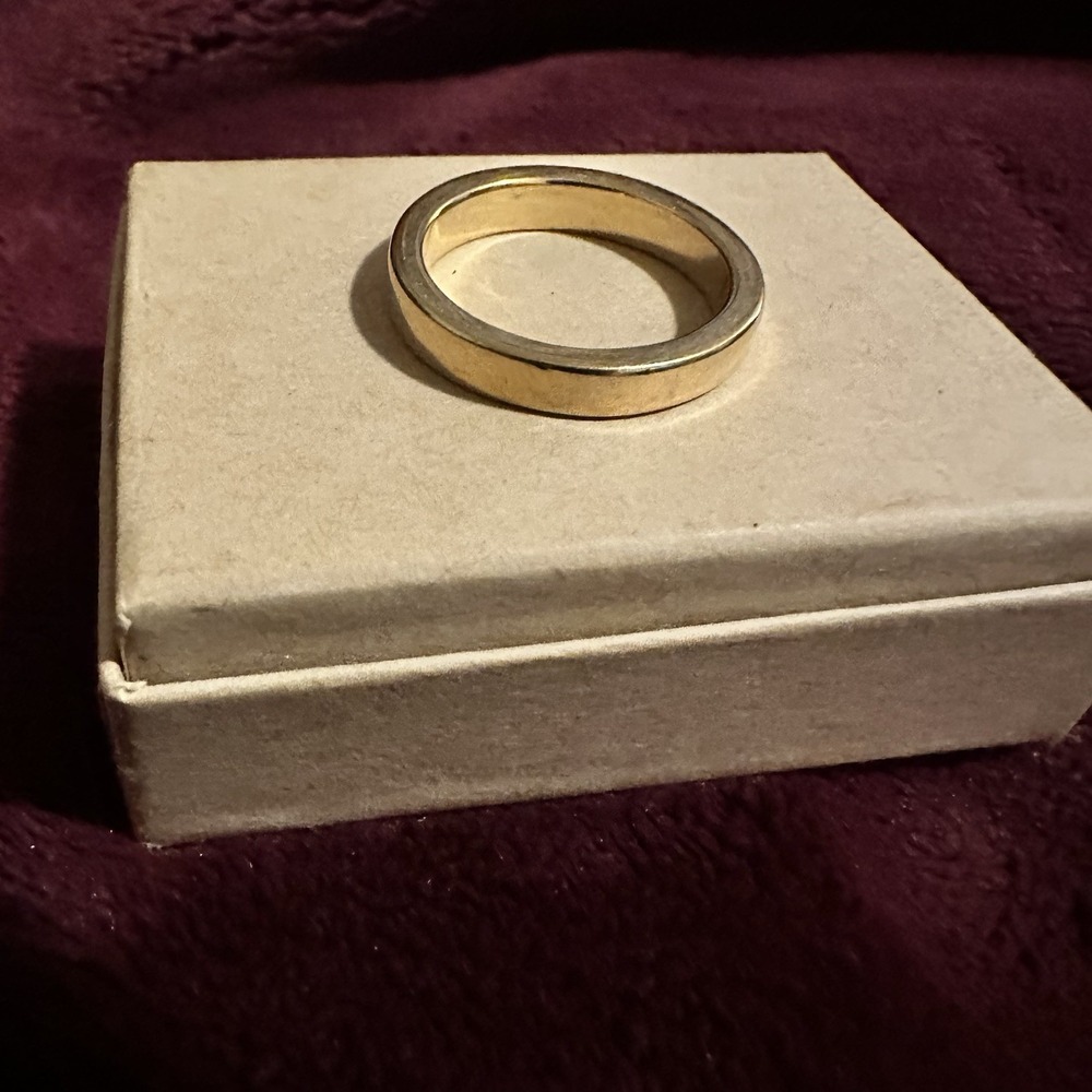 Nolan Miller Gold Tone Channel Set CZ Band Ring • Vintage 7.75 - Picture 4 of 7